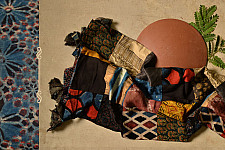 Ripened by the Tropical Sun ❋ Patch Work . Silk Ajrakh Stole { 1 }